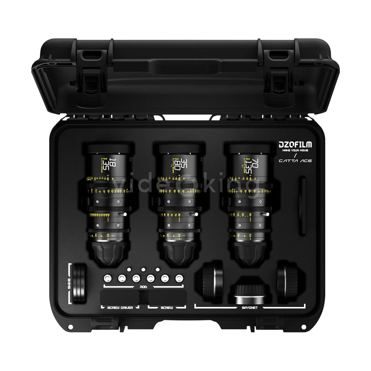 DZOFILM Catta Ace FF 18-35/35-80/70-135mm T2.9 Cine 3-Lens Bundle (Black) (PL+EF Mount)