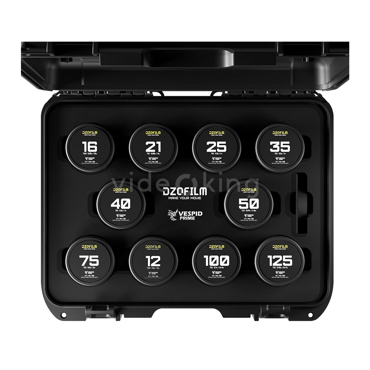 DZOFILM Vespid Prime Cine 10-Lens Kit 12/16/21/25/35/40/50/75/100/125mm (PL+EF mount)