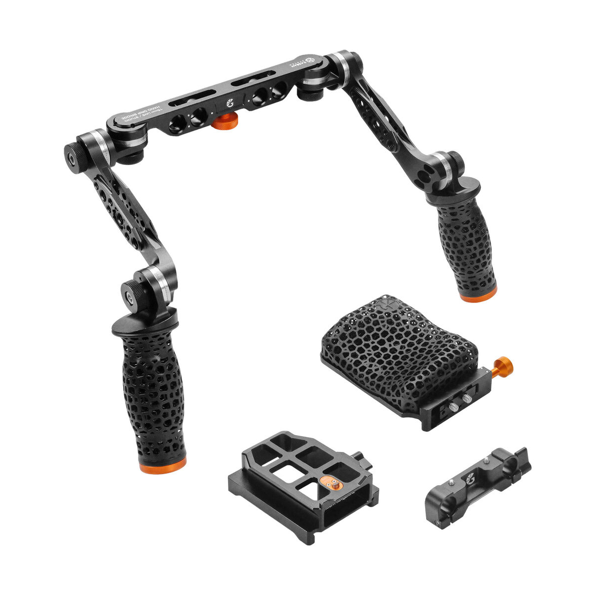 Bright Tangerine KASBAH Shoulder Pad + 15mm LWS/19mm Hand Grip Kit