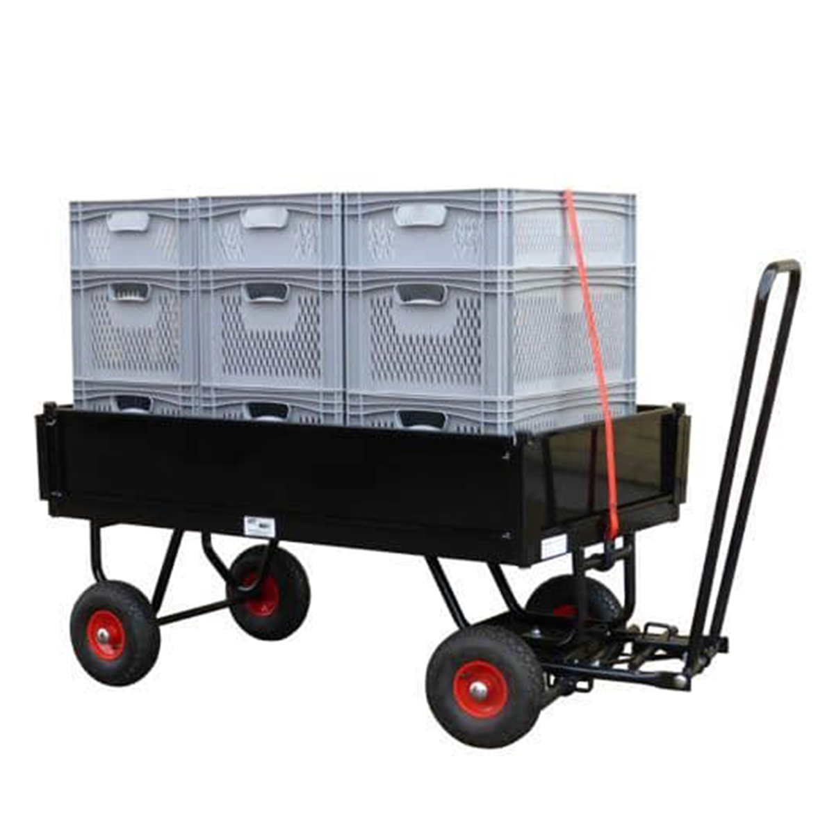 Lomart Film Carts 9 Euro-Container Braked Trailer Film Cart