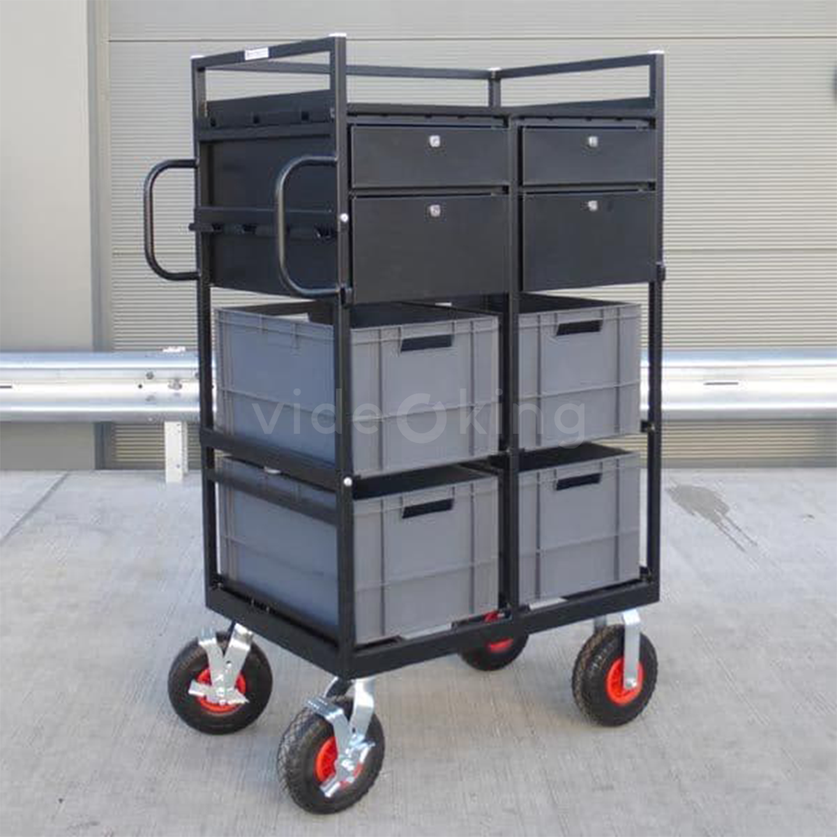 Euro-Crate Trolley with Lockable Drawers?@