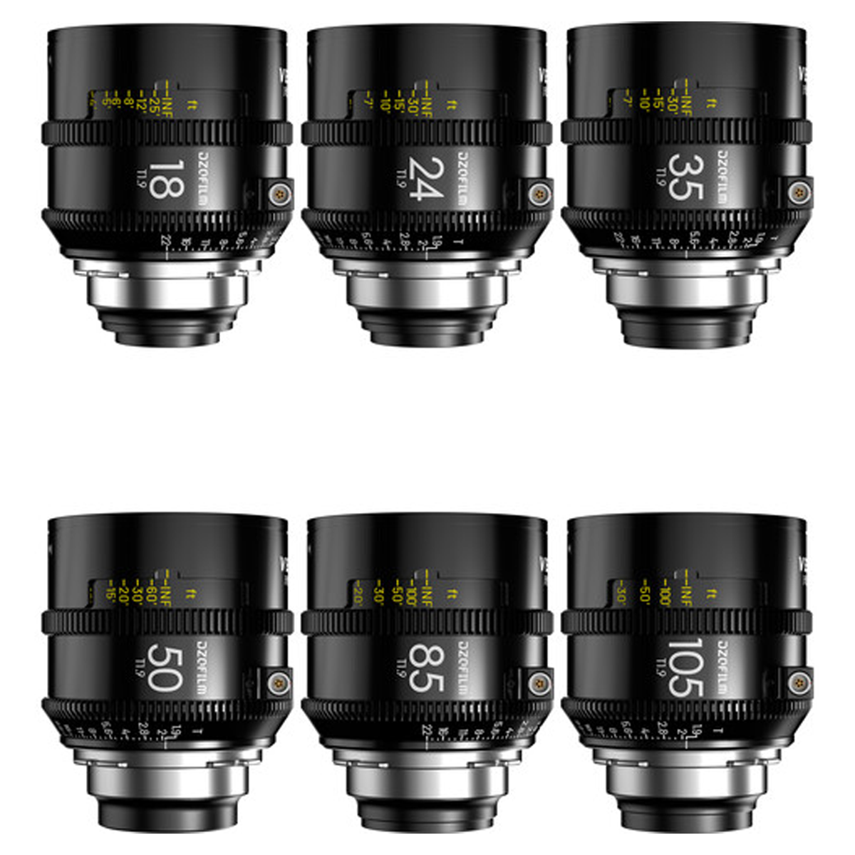 DZOFilm Vespid2 T1.9 Prime 6-Lens Kit (ARRI PL)