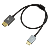 ZILR 4Kp60 50cm (Full to Mini) Hyper Thin Ultra High Speed HDMI Secure Cable Mini Connector