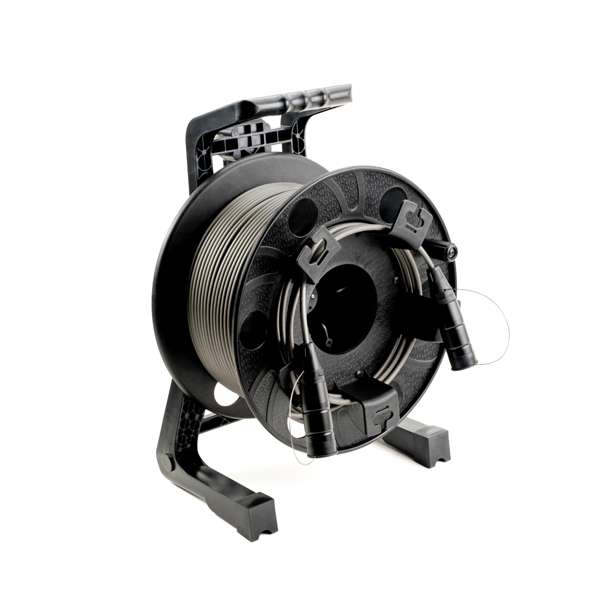 ZILR Cable Reel HDMI 8Kp60 100m (Directional Full to Full) Armored Fiber Optic Cable with Connect Caps on Production Reel