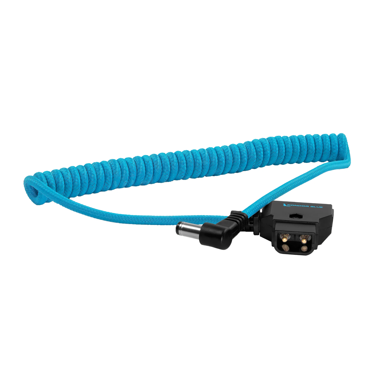 Kondor Blue D-Tap to DC Right Angle Coiled Cable (5.5 x 2.5mm) (Canon C70/Atomos)
